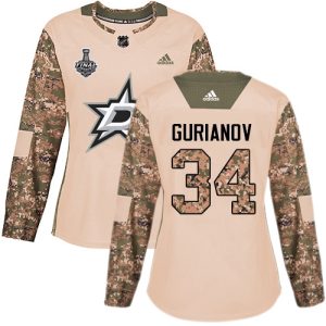 Impressive Adidas Stars #34 Denis Gurianov Camo Authentic 2017 Veterans Day Women's 2020 Stanley Cup Final Stitched NHL Jersey for true hockey enthusiasts