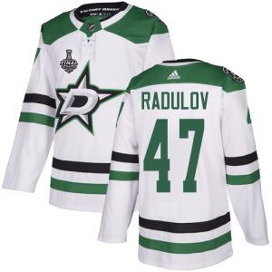 Impressive Adidas Stars #47 Alexander Radulov White Road Authentic Youth 2020 Stanley Cup Final Stitched NHL Jersey for die   hard Blackhawks fans