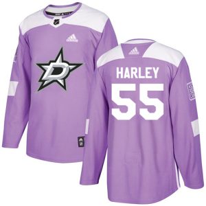 Impressive Adidas Stars #55 Thomas Harley Purple Authentic Fights Cancer Youth Stitched NHL Jersey for true hockey enthusiasts