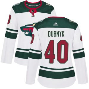 Impressive Adidas Wild #40 Devan Dubnyk White Road Authentic Women's Stitched NHL Jersey to show your team love