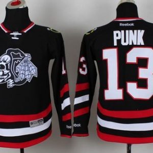 Impressive Blackhawks #13 Punk Black(White Skull) 2014 Stadium Series Stitched Youth NHL Jersey to support your favorite players