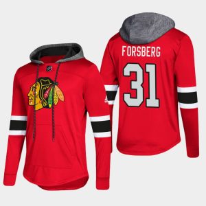 Impressive Blackhawks #31 Anton Forsberg Red 2018 Pullover Platinum Hoodie to stand out at the stadium