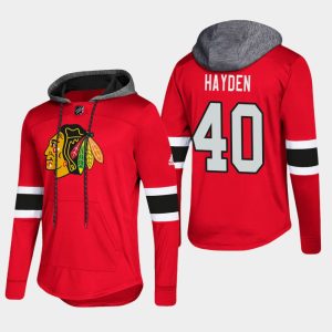 Impressive Blackhawks #40 John Hayden Red 2018 Pullover Platinum Hoodie to add to your hockey memorabilia collection