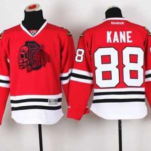 Impressive Blackhawks #88 Patrick Kane Red(Red Skull) Stitched Youth NHL Jersey for top   notch game   day wear