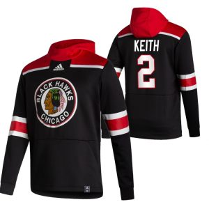 Impressive Chicago Blackhawks #2 Duncan Keith Adidas Reverse Retro Pullover Hoodie Black to support your favorite players