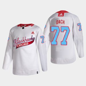 Impressive Chicago Blackhawks #77 Kirby Dach Men's White One Community Night NHL Jersey for top   notch game   day wear