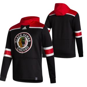 Impressive Chicago Blackhawks Blank Adidas Reverse Retro Pullover Hoodie Black for a memorable sports moment