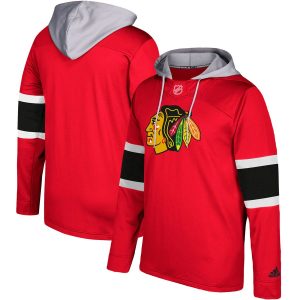 Impressive Chicago Blackhawks adidas Silver Jersey Pullover Hoodie Red for true hockey enthusiasts