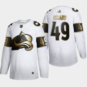 Impressive Colorado Avalanche #49 Samuel Girard Men's Adidas White Golden Edition Limited Stitched NHL Jersey for top   notch game   day wear