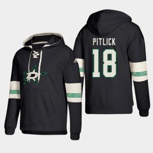 Impressive Dallas Stars #18 Tyler Pitlick Black adidas Lace Up Pullover Hoodie to add to your hockey memorabilia collection