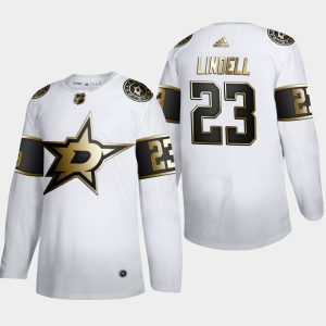 Impressive Dallas Stars #23 Esa Lindell Men's Adidas White Golden Edition Limited Stitched NHL Jersey for a memorable sports moment