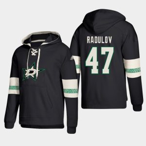 Impressive Dallas Stars #47 Alexander Radulov Black adidas Lace Up Pullover Hoodie for top   notch game   day wear