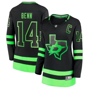 Impressive Jamie Benn Dallas Stars Women's Alternate Premier Breakaway Player Jersey   Black/Green to show your team love