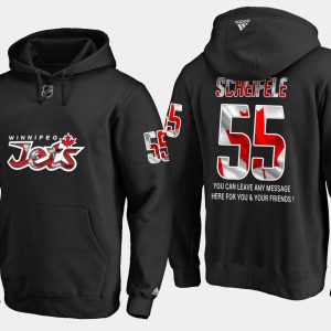 Impressive Jets #55 Mark Scheifele NHL Banner Wave Usa Flag Black Hoodie for a memorable sports moment