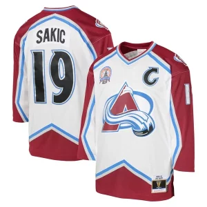 Impressive Joe Sakic Colorado Avalanche Youth 2000 Blue Line Player Jersey   White for a memorable sports moment