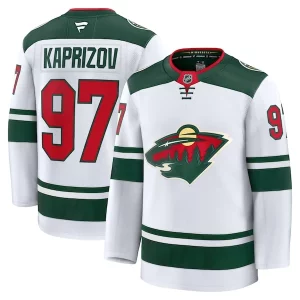 Impressive Kirill Kaprizov Minnesota Wild Away Premium Jersey   White/Green to stand out at the stadium