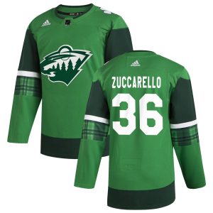 Impressive Minnesota Wild #36 Mats Zuccarello Men's Adidas 2020 St. Patrick's Day Stitched NHL Jersey Green.jpg.jpg to support your favorite players