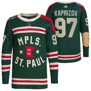 Impressive Minnesota Wild #97 Kirill Kaprizov Men's Adidas 2022 Winter Classic Authentic NHL Jersey for die   hard Blackhawks fans