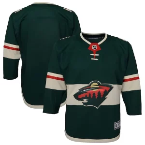 Impressive Minnesota Wild Youth Home Premier Blank Jersey   Green for a valuable hockey collectible