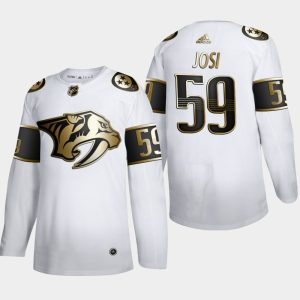 Impressive Nashville Predators #59 Roman Josi Men's Adidas White Golden Edition Limited Stitched NHL Jersey for a memorable sports moment