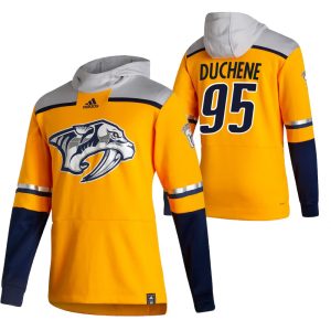 Impressive Nashville Predators #95 Matt Duchene Adidas Reverse Retro Pullover Hoodie Gold to add to your hockey memorabilia collection