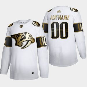 Impressive Nashville Predators Custom Men's Adidas White Golden Edition Limited Stitched NHL Jersey to support your favorite players