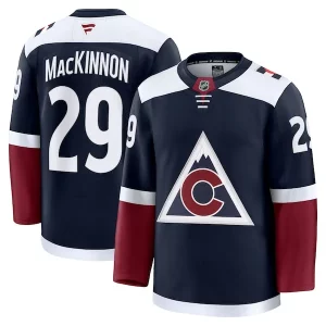 Impressive Nathan MacKinnon Colorado Avalanche Alternate Premium Jersey   Navy/Burgundy/White for an exciting hockey game