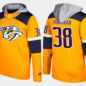 Impressive Predators #38 Ryan Hartman Yellow Name And Number Hoodie to show your team love