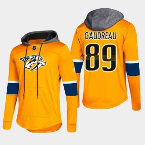 Impressive Predators #89 Frederick Gaudreau Gold 2018 Pullover Platinum Hoodie for an exciting hockey game