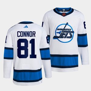 Impressive Winnipeg Jets #81 Kyle Connor Men's adidas Reverse Retro 2.0 Authentic Player Jersey   White for top   notch game   day wear