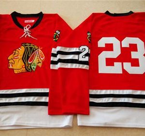 Cool Mitchell And Ness 1960 61 Blackhawks #23 Kris Versteeg Red Stitched NHL Jersey perfect for game days