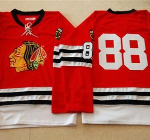 Premium Mitchell And Ness 1960 61 Blackhawks #88 Patrick Kane Red Stitched NHL Jersey a must - have for collectors