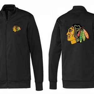 Top - notch NHL Chicago Blackhawks Zip Jackets Black 1 to show your team spirit