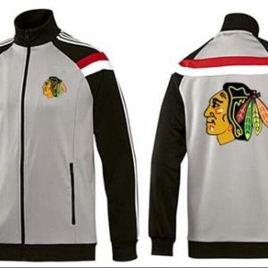 Sleek NHL Chicago Blackhawks Zip Jackets Grey to stand out at the stadium