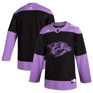 Top - notch Nashville Predators Adidas Hockey Fights Cancer Practice Jersey Black to elevate your fan gear collection