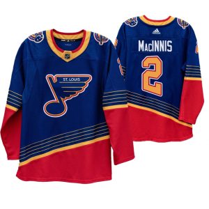 Chic St. Louis Blues #2 Al Macinnis 90s Vintage 2019 20 Authentic Royal Retired NHL Jersey for die - hard fans