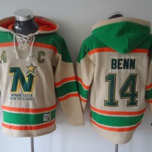 Sleek Stars #14 Jamie Benn Cream Sawyer Hooded Sweatshirt Stitched NHL Jersey to stand out at the stadium