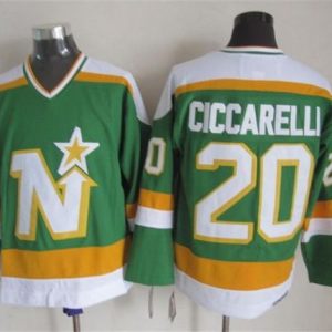 Cool Stars #20 Dino Ciccarelli Stitched Green CCM Throwback NHL Jersey for ultimate hockey enthusiasts