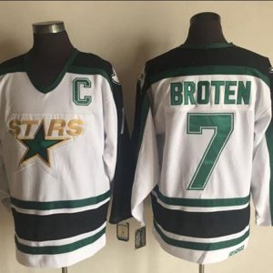 Stylish Stars #7 Neal Broten White CCM Throwback Stitched NHL Jersey to elevate your fan gear collection