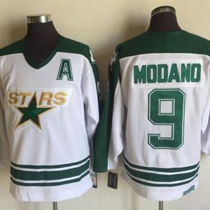 Amazing Stars #9 Mike Modano White CCM Throwback Stitched NHL Jersey to elevate your fan gear collection