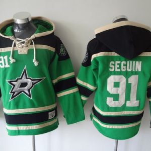 Sleek Stars #91 Tyler Seguin Green Sawyer Hooded Sweatshirt Stitched NHL Jersey to stand out at the stadium