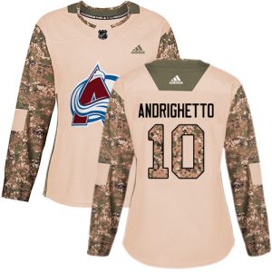 Stunning Adidas Avalanche #10 Sven Andrighetto Camo Authentic 2017 Veterans Day Women's Stitched NHL Jersey to stand out at the stadium