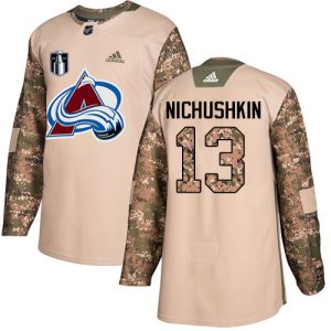 Stunning Adidas Avalanche #13 Valeri Nichushkin Camo 2022 Stanley Cup Final Patch Authentic Veterans Day Stitched NHL Jersey to stand out at the stadium