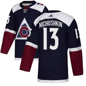 Stunning Adidas Avalanche #13 Valeri Nichushkin Navy Youth Alternate Authentic Stitched NHL Jersey to show your team love