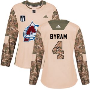 Stunning Adidas Avalanche #4 Bowen Byram Camo Women's 2022 Stanley Cup Final Patch Authentic Veterans Day Stitched NHL Jersey to stand out at the stadium