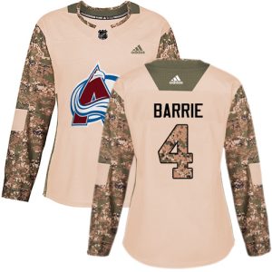 Stunning Adidas Avalanche #4 Tyson Barrie Camo Authentic 2017 Veterans Day Women's Stitched NHL Jersey for an exciting hockey game