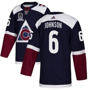 Stunning Adidas Avalanche #6 Erik Johnson Navy 2022 Stanley Cup Champions Alternate Authentic Stitched NHL Jersey for an exciting hockey game