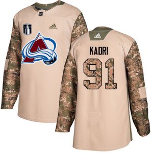 Stunning Adidas Avalanche #91 Nazem Kadri Camo 2022 Stanley Cup Final Patch Authentic Veterans Day Stitched NHL Jersey for a memorable sports moment