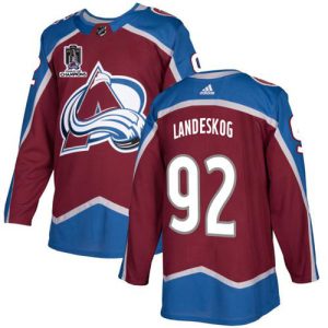 Stunning Adidas Avalanche #92 Gabriel Landeskog Burgundy Youth 2022 Stanley Cup Champions Burgundy Home Authentic Stitched NHL Jersey for a memorable sports moment