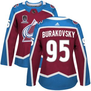 Stunning Adidas Avalanche #95 Andre Burakovsky Burgundy Women's 2022 Stanley Cup Champions Burgundy Home Authentic Stitched NHL Jersey for top   notch game   day wear